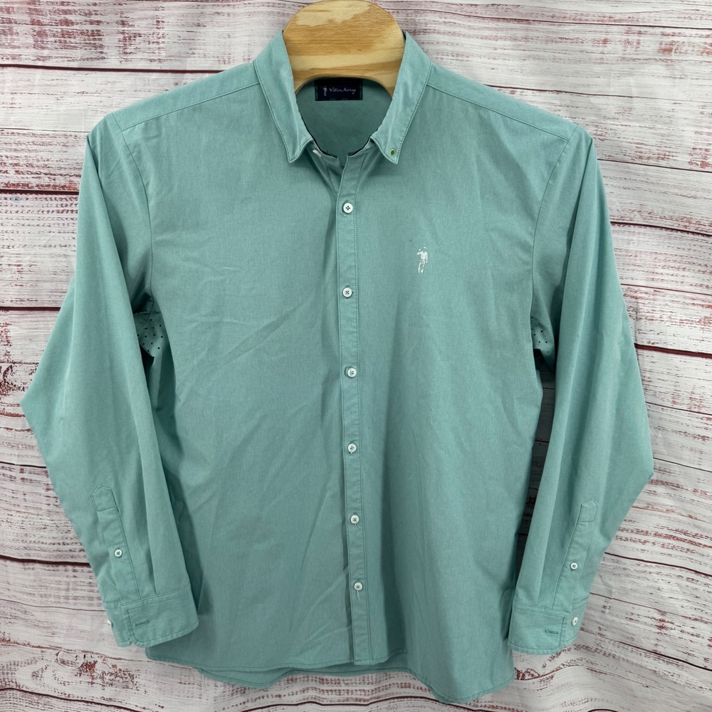 William Murray Shirt Mens XL Golf Performance Long Sleeve Button Down